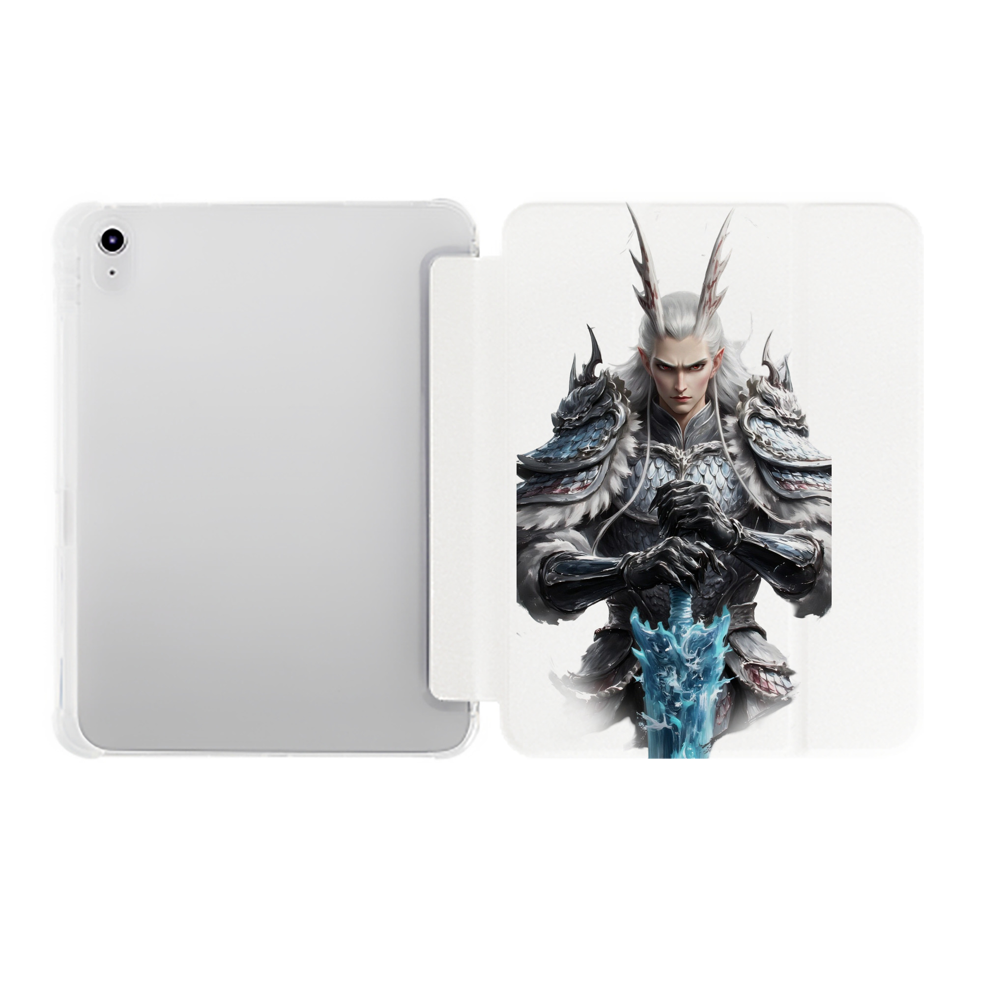 （画像用） Ne Zha 2 ナタ 魔童の大暴れ IPad ケース ペン収納付き 三つ折りスタンド PUレザー×シリコン 対応機種9.5/10.5/10.9インチ